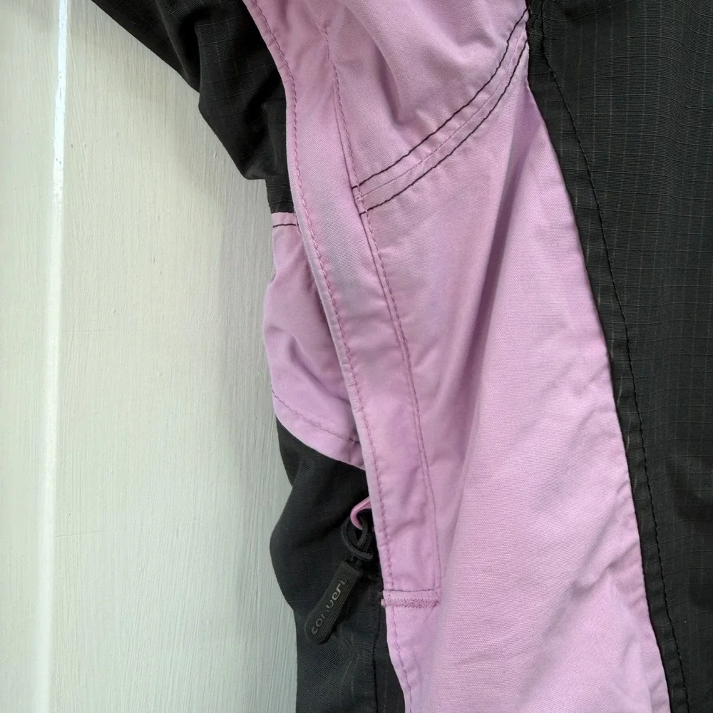 Columbia Convert 3 in‎ 1 Womens Large Winter Ski Snowboard Coat Black Lavender
